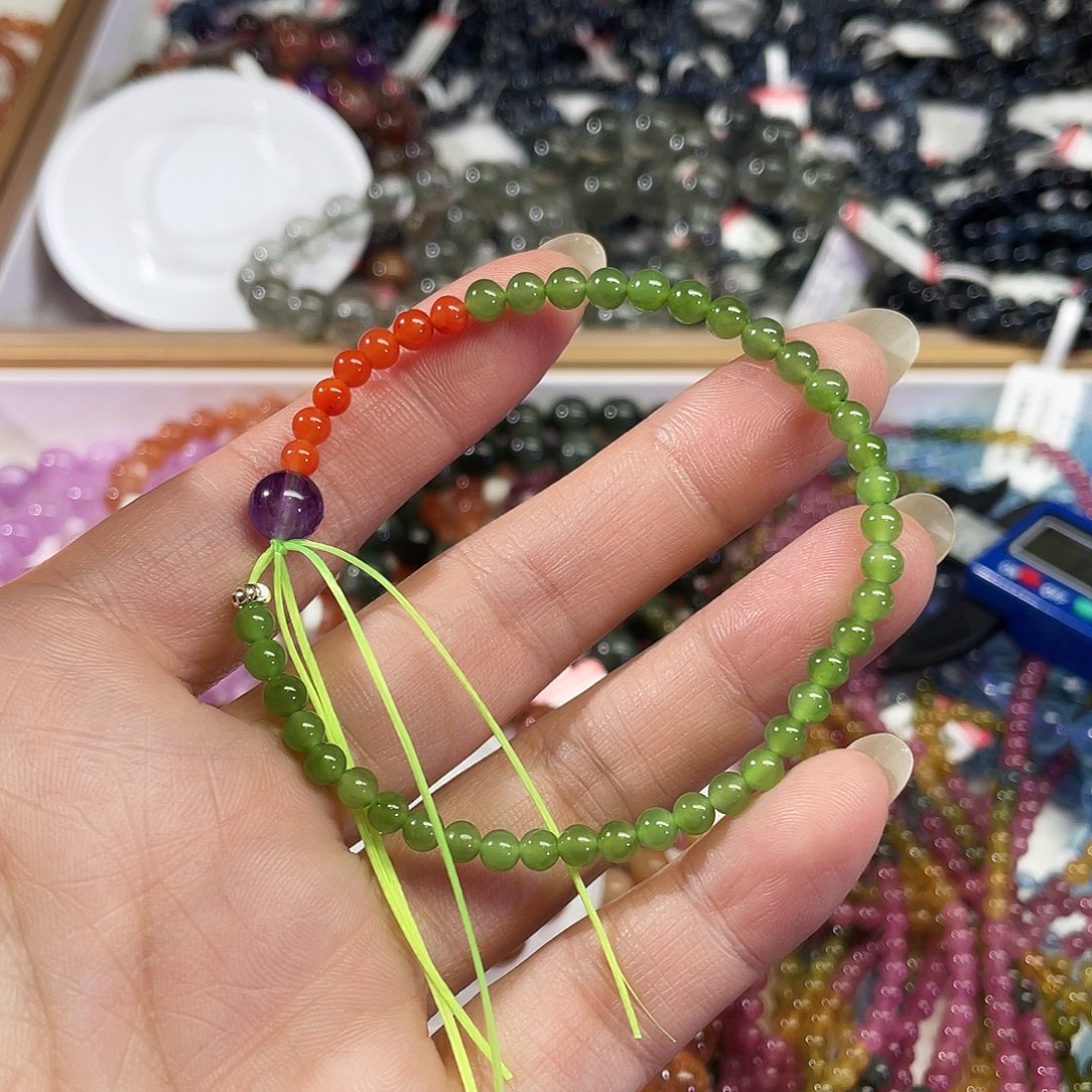 水晶未镶嵌手链碧玉4