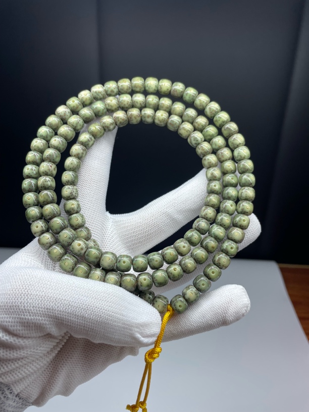 星月糯冰菩提满绿大眼睛小细星无烟花8x7桶108