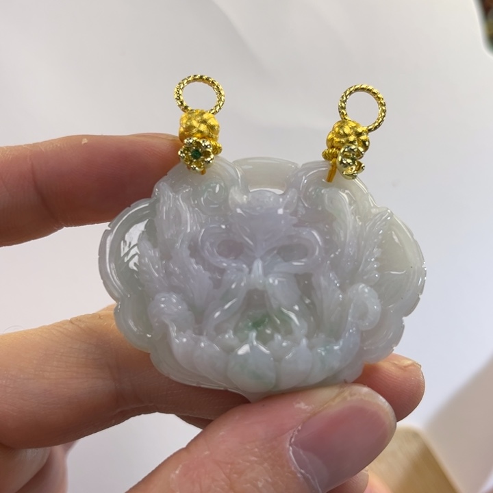 翡翠吊坠(赠链)未镶嵌代编织