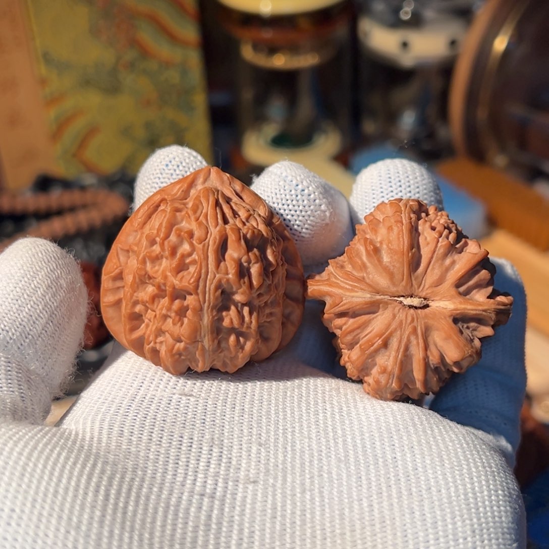 文玩核桃把件等腰三角白40