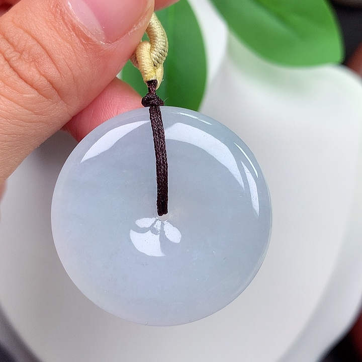 颈饰未镶嵌翡翠平安扣34.4x5.4mm