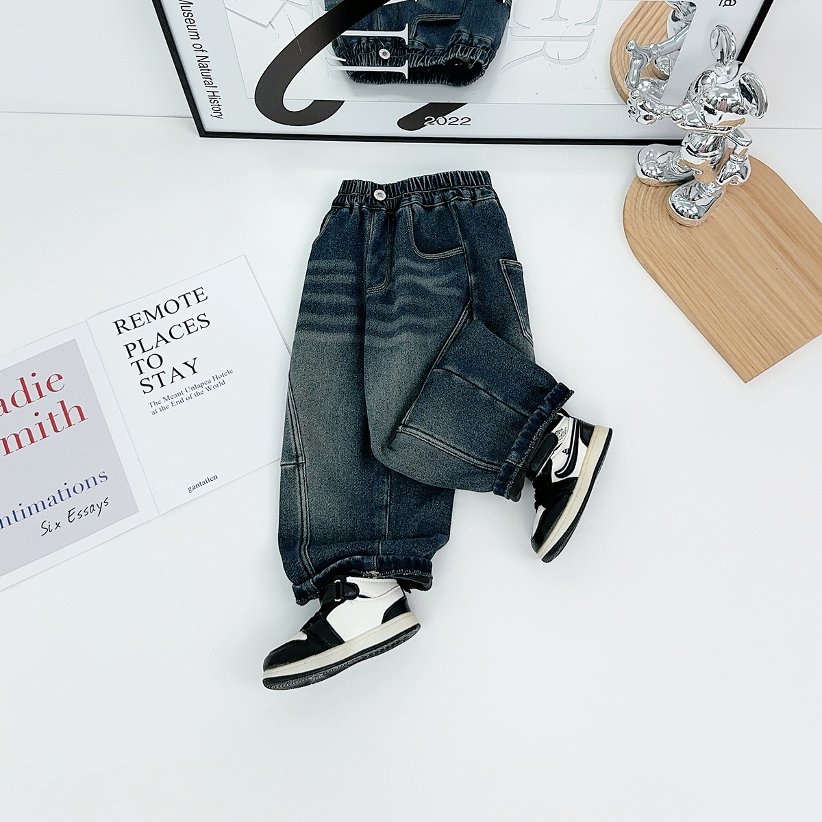 男童牛仔裤加绒裤子儿童2025新款秋冬装 QYD25023 悠悠童话童装