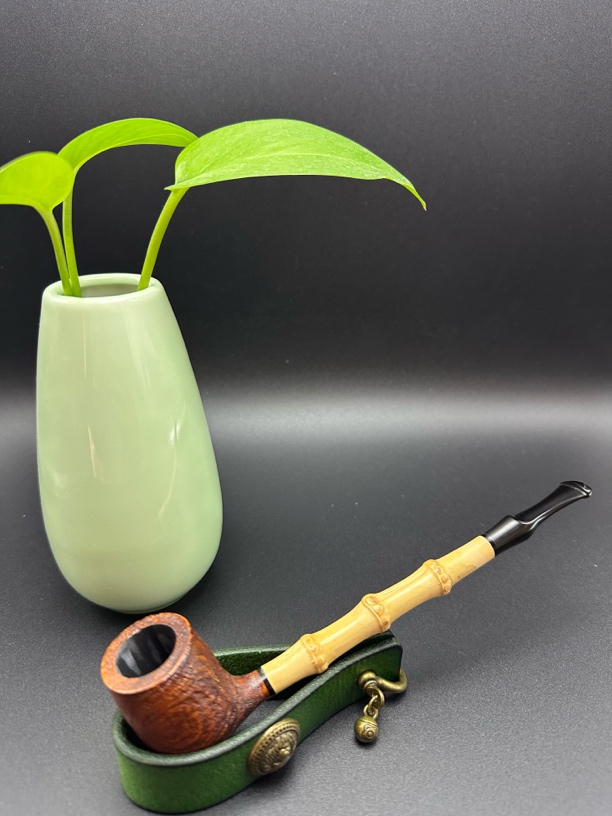 手工喷砂撞球竹节直斗烟斗