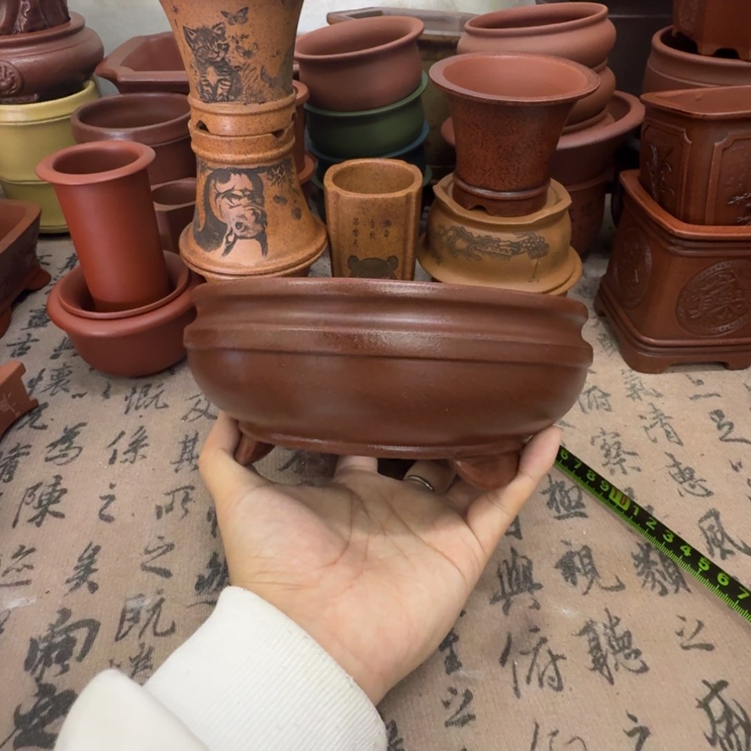 紫砂花盆宜兴紫砂正品17x5