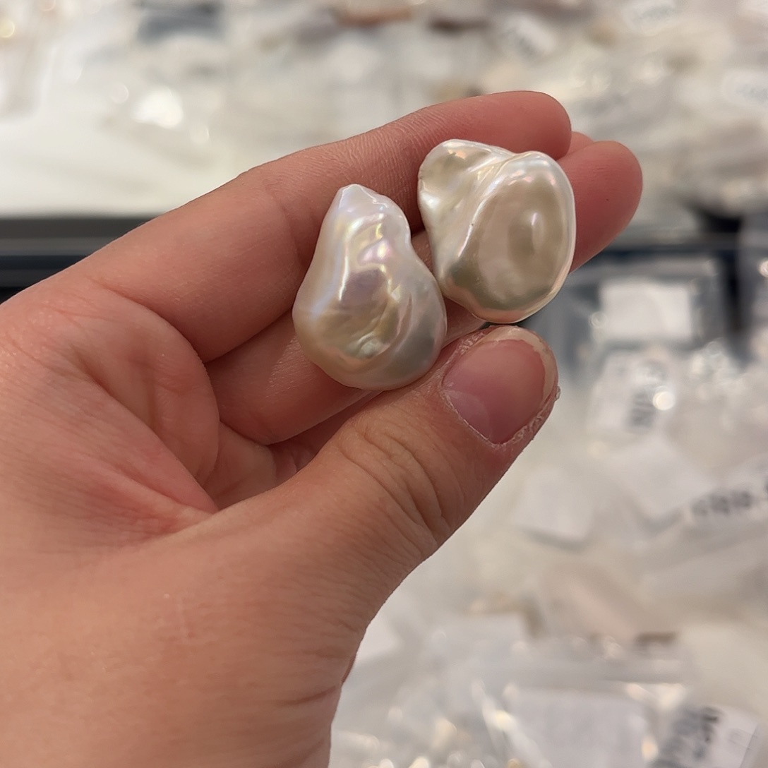 淡水珍珠耳饰银S925镶嵌