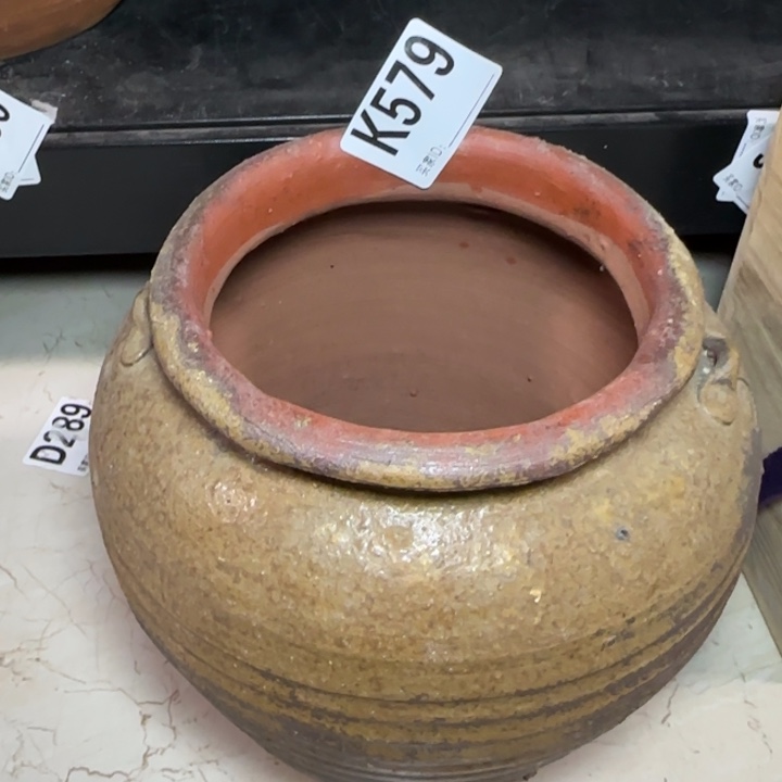 备前烧作品备前烧作品内侧窑裂