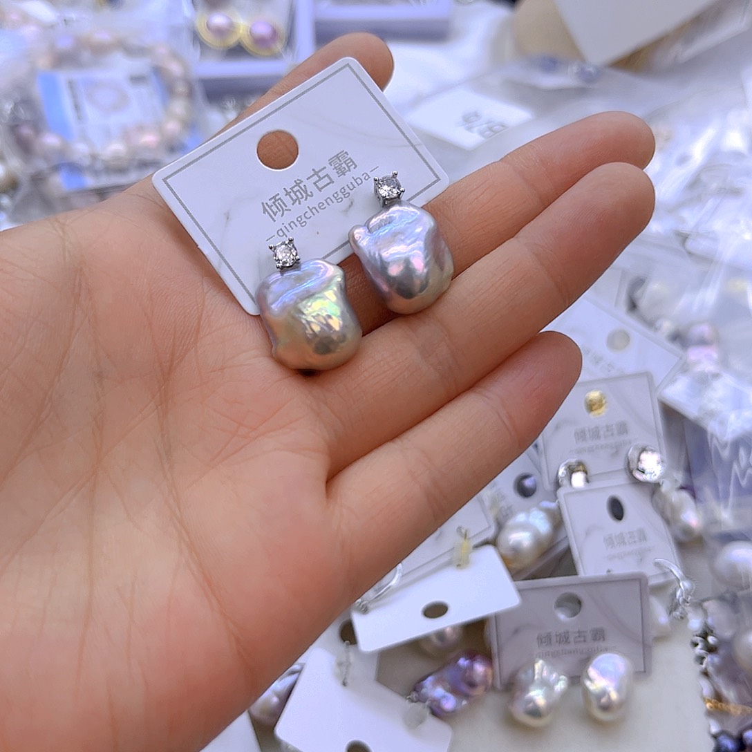 银S925镶嵌淡水珍珠项链定制81