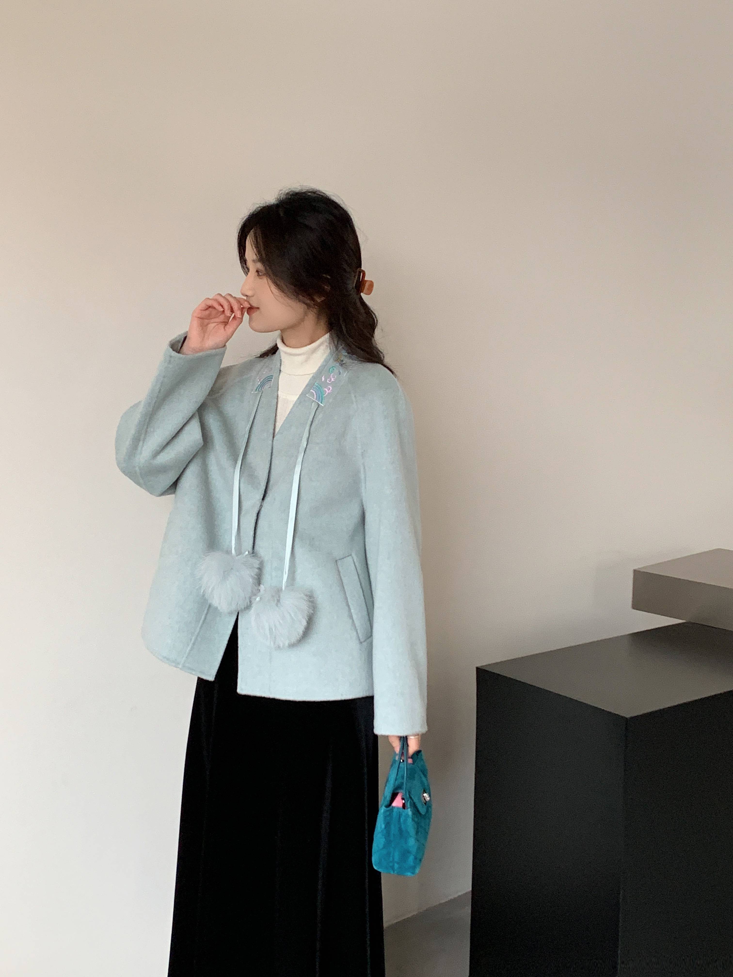 【黄心儿】刺绣飘带外套-TKK75235