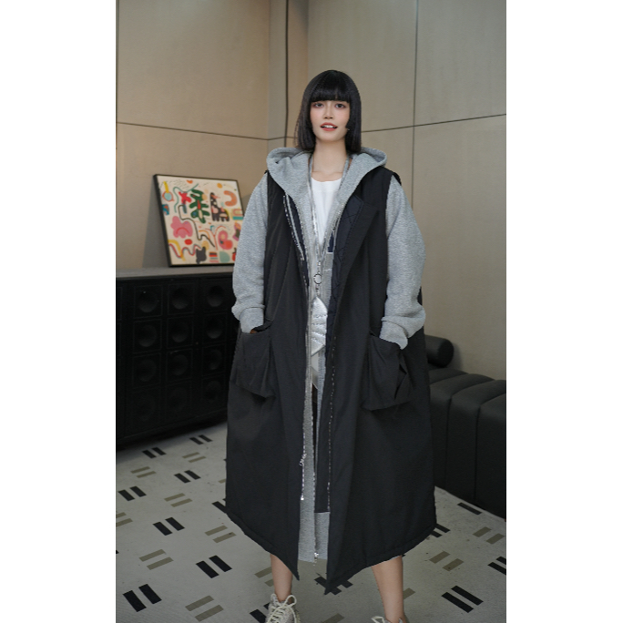 3380-200斤可穿长款显瘦百搭马甲（衣长110-125/胸围150）