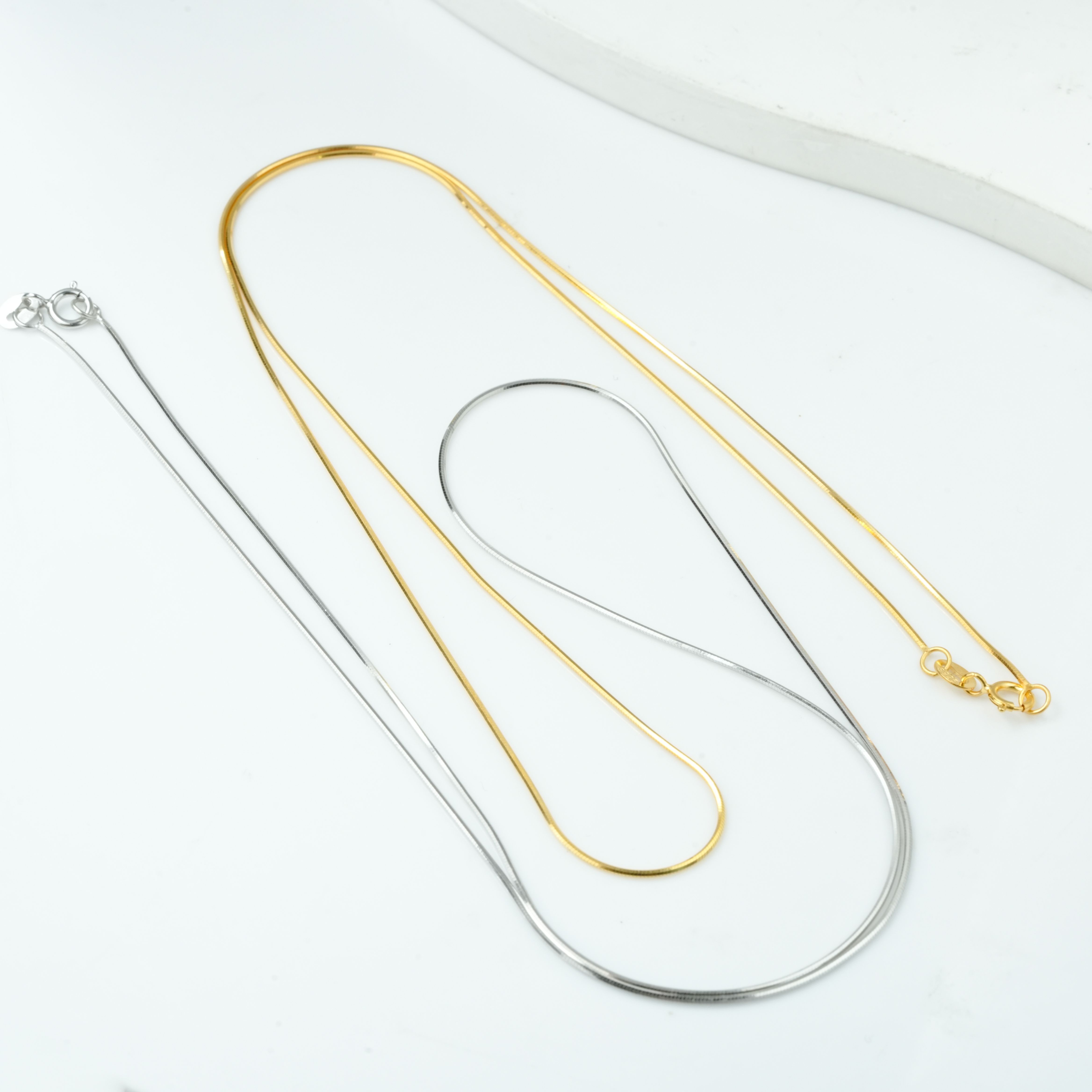 925银银制品 银蛇骨链（金银）【小北质检】ZJH147Z44多样性发一