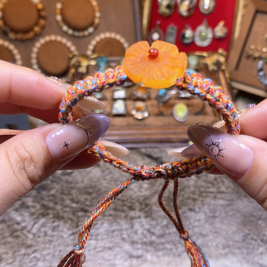 琥珀手链未镶嵌手链