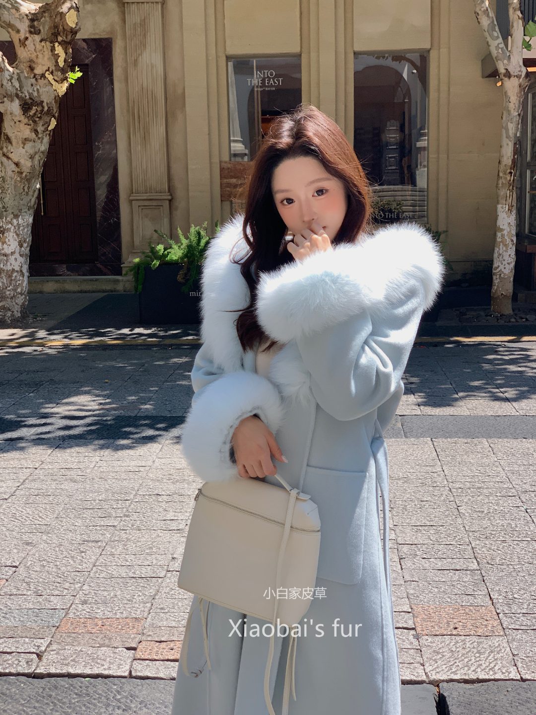 【雪后初霁】2025秋季双面羊毛大衣显瘦高级中长款白色外套