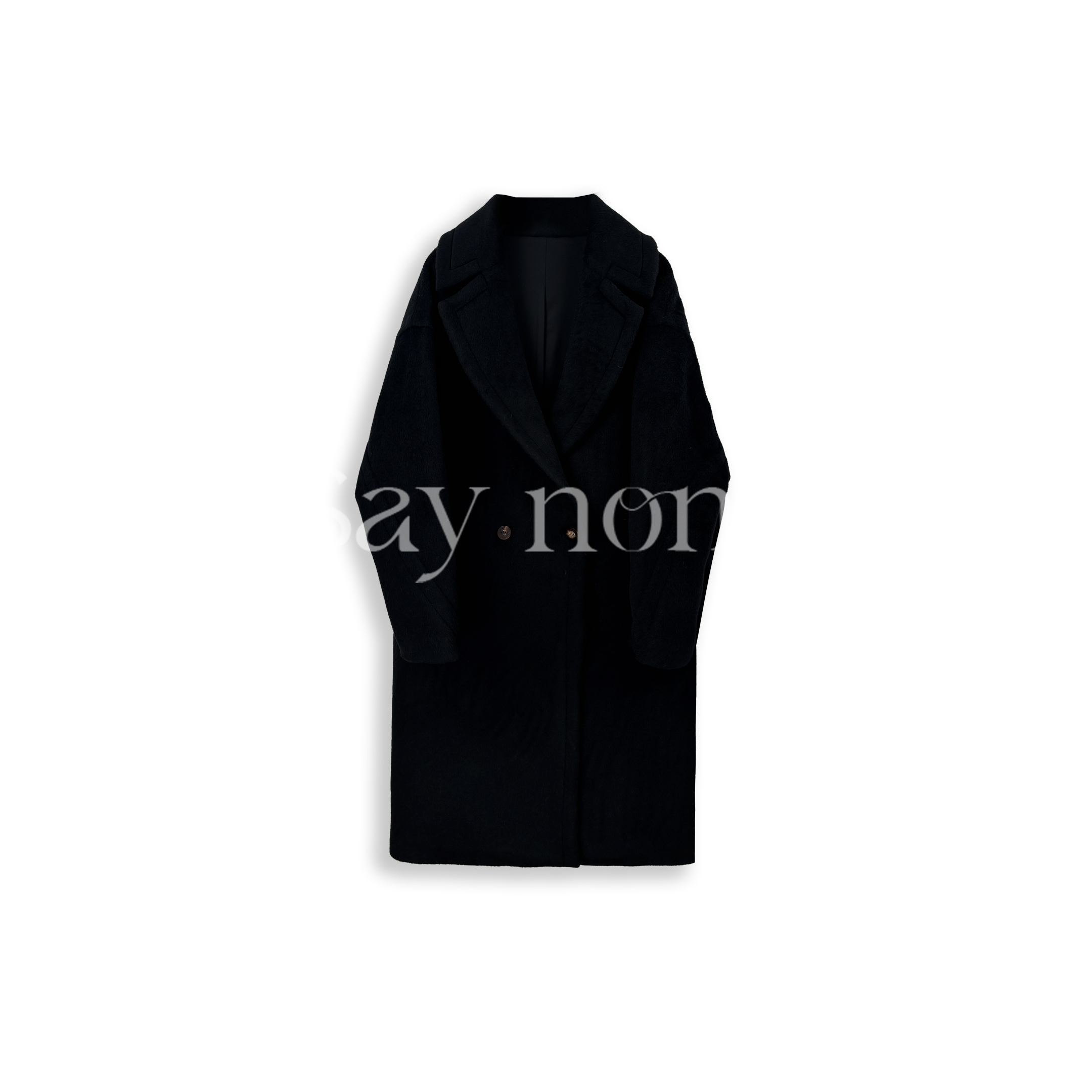 懒猫nono│Saynono“钻石”婴驼软糯慵懒风廓形羊驼羊毛大衣H353171X