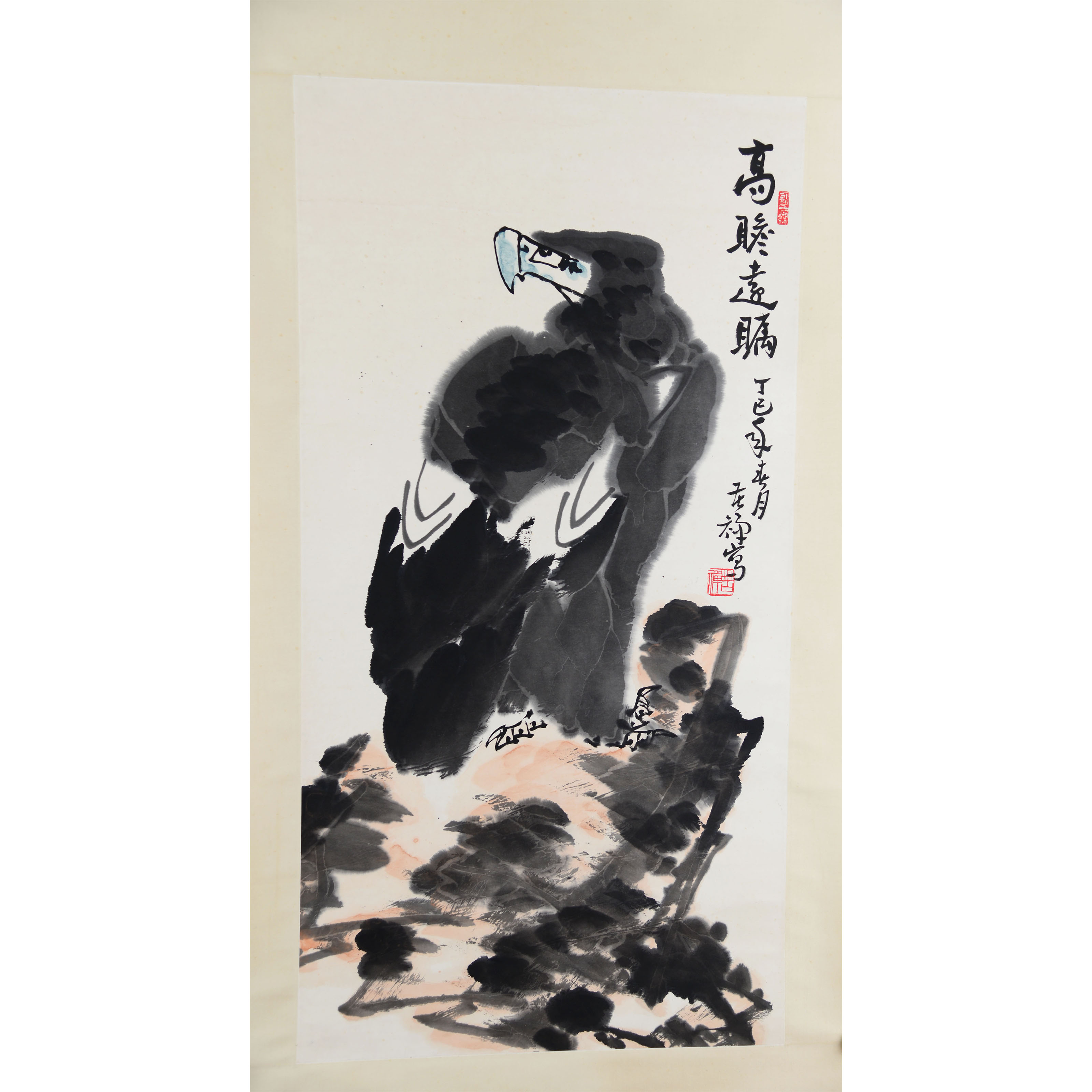 D22 12kc高瞻远瞩 纸本立轴 102*52.5cm 附出版物《四海集珍》