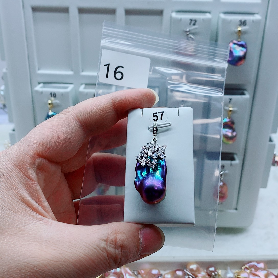 冰***冰吊坠(不含链)合金淡水珍珠