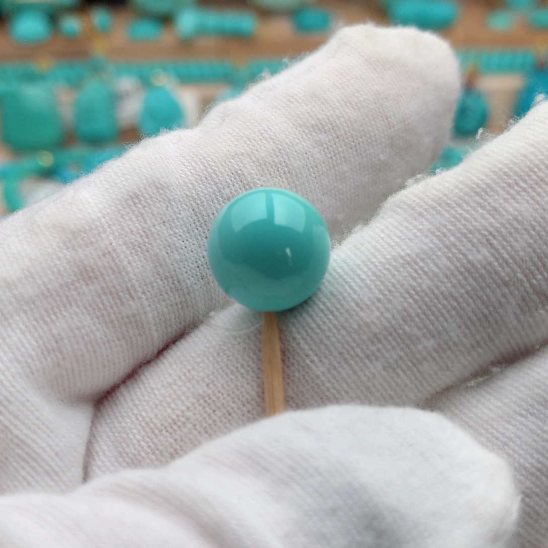 绿松石未镶嵌珠宝奇石11.8mm