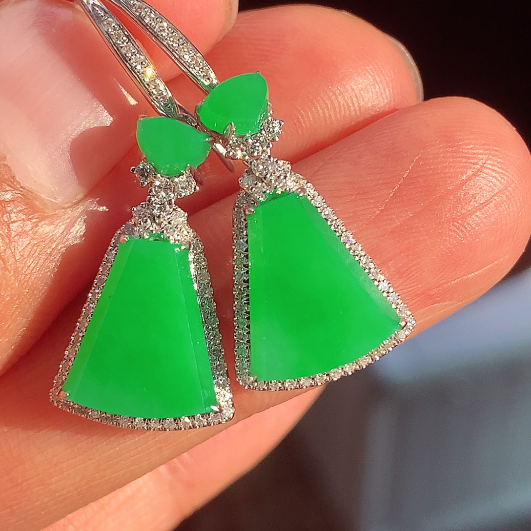 翡翠颈饰18K金镶嵌上新