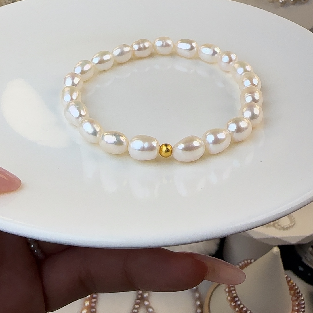 淡水珍珠手绳未镶嵌7-8m微瑕