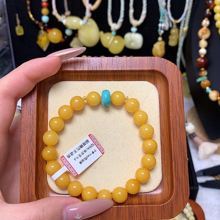 手链蜜蜡未镶嵌蜜蜡手串圆珠