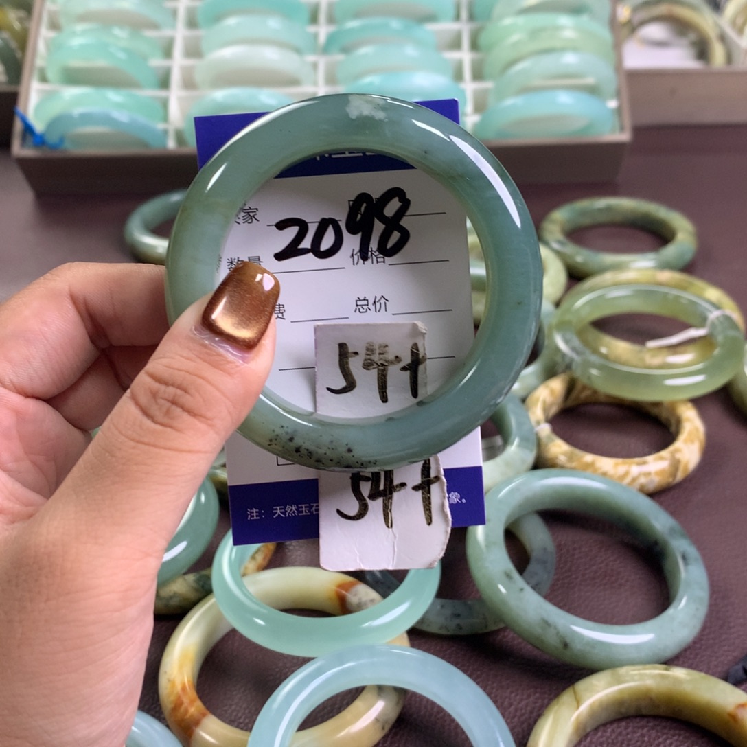 未镶嵌蛇纹石玉手镯2098
