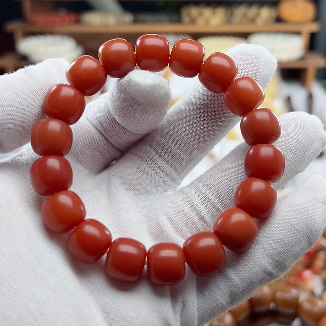 菩提根/象牙果手串卡13 【真朱砂供】干磨S15