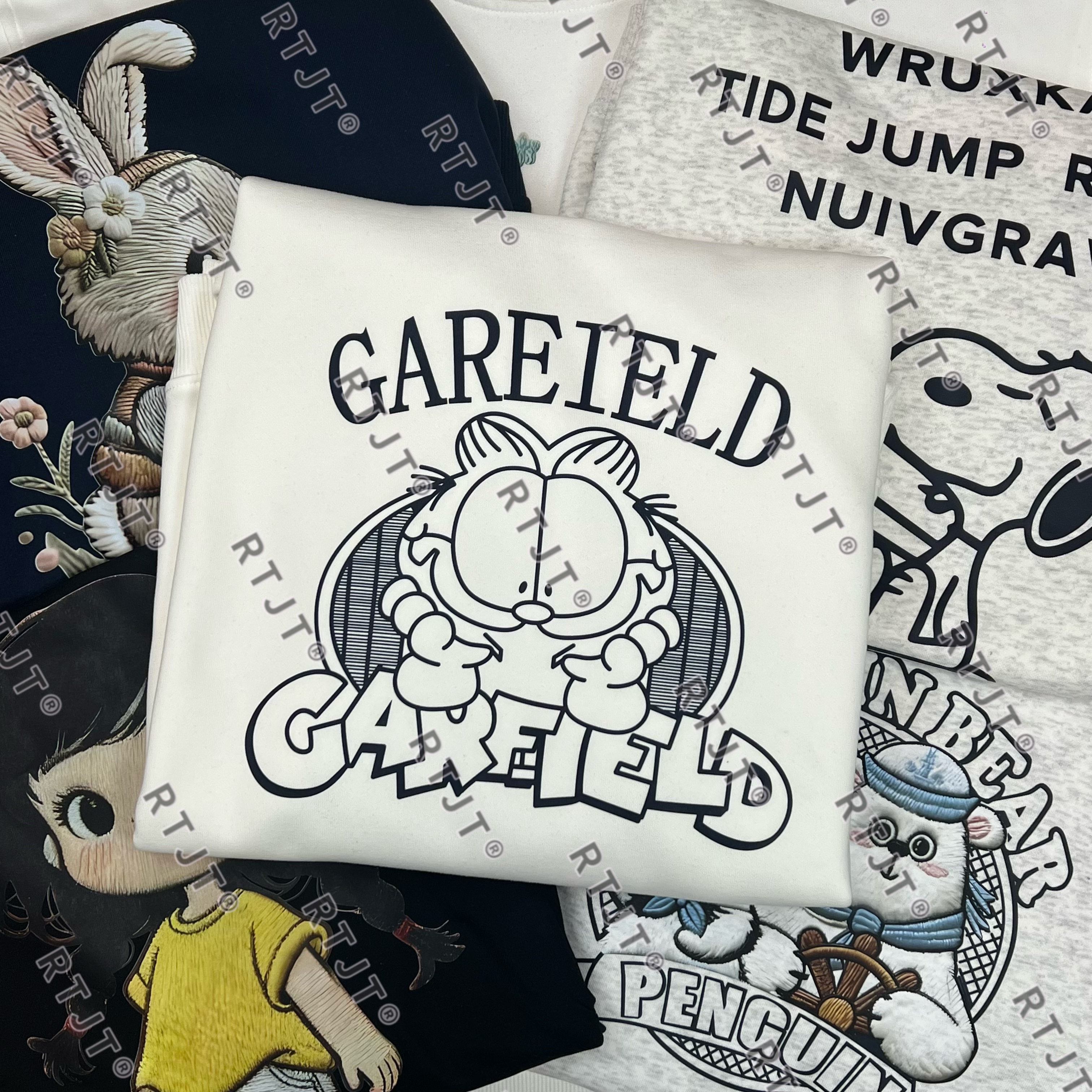 【001-030常规/加绒】秋冬爆款创意简约字母印花卫衣女宽松上衣