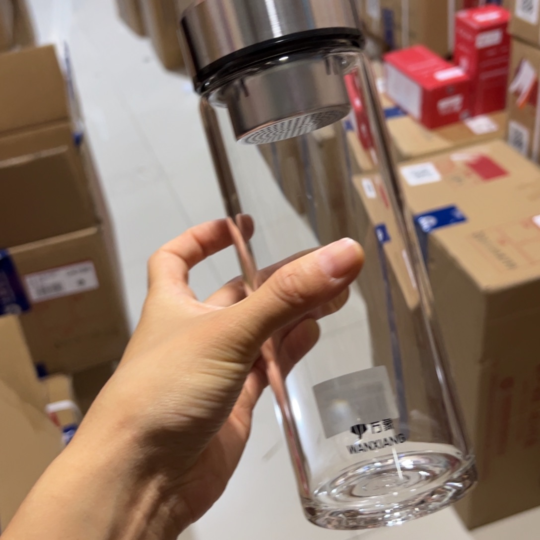 万象时空知了u410r本色单层烫手玻璃杯660玻璃杯➕杯套