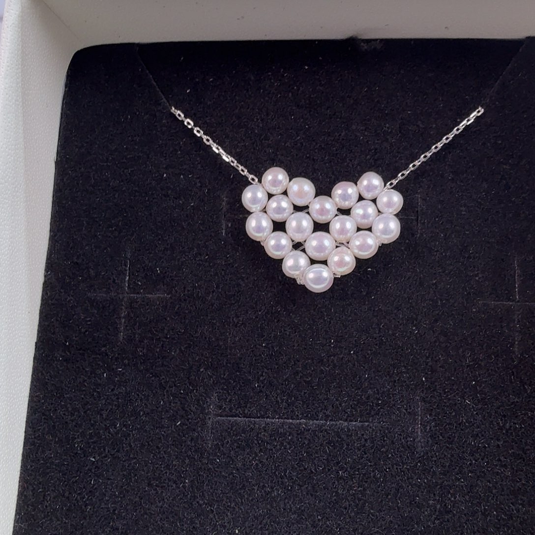 颈饰银S925镶嵌淡水珍珠
