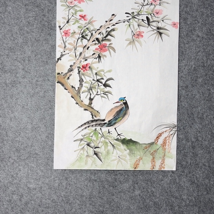 国画手绘国风花鸟图