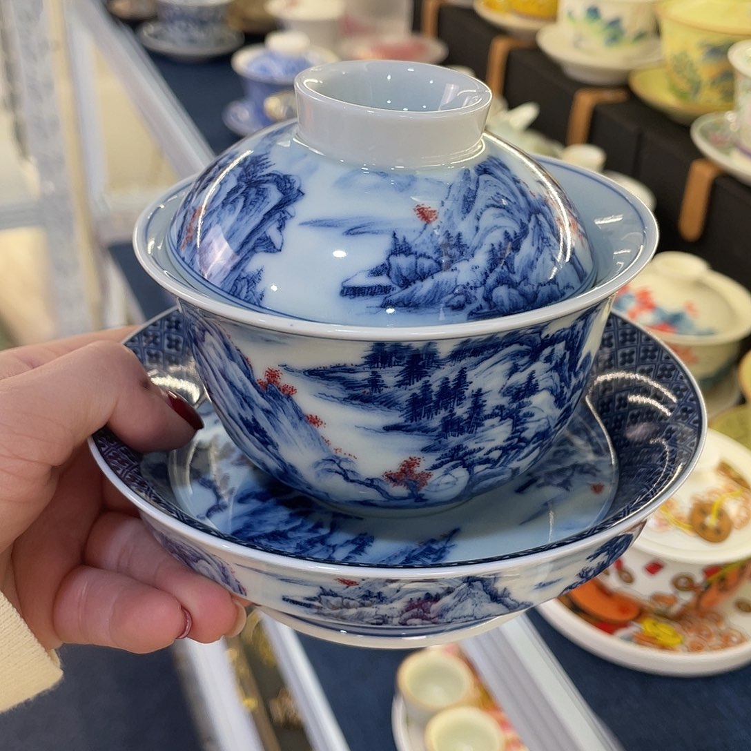 陶景德陶瓷盖碗茶具