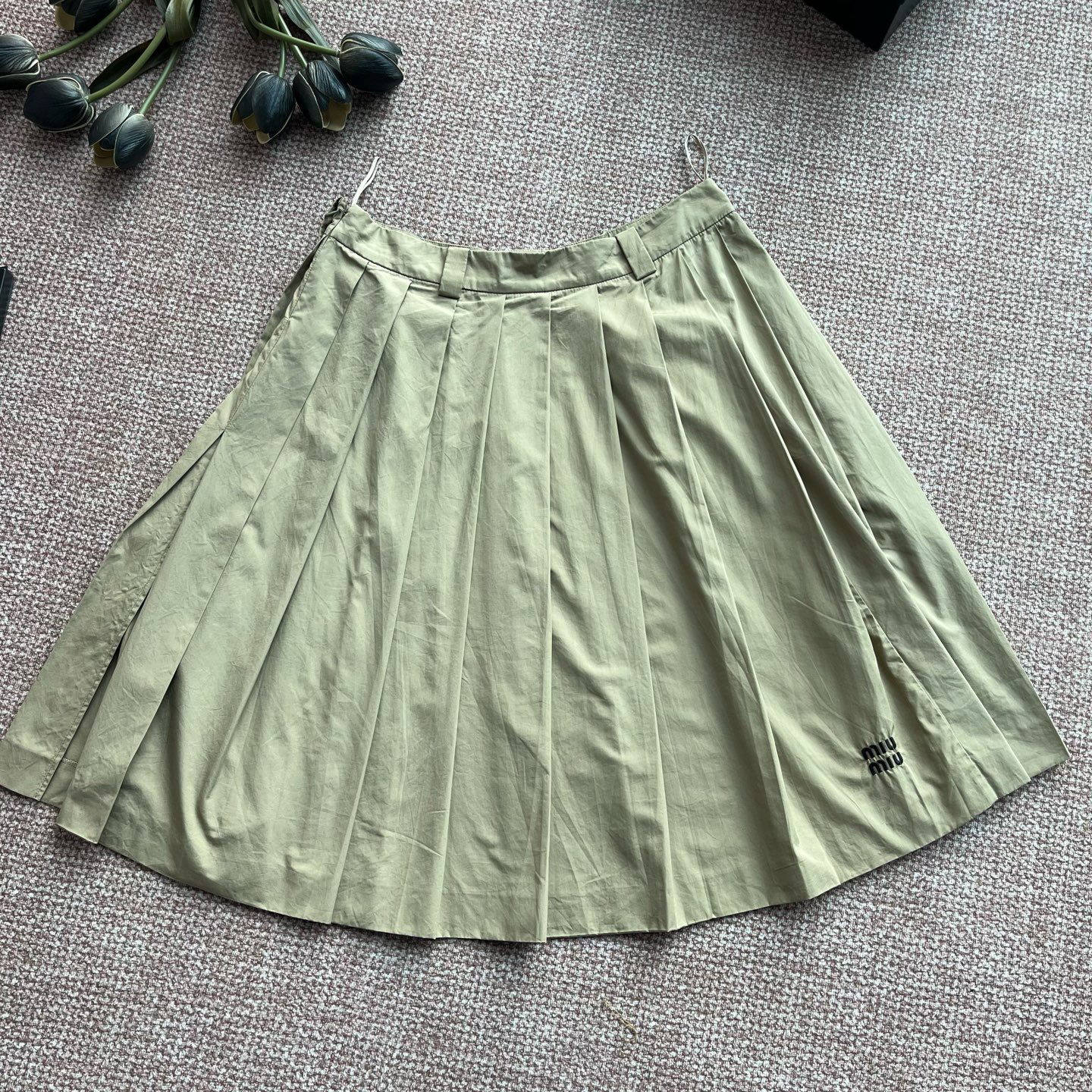 99新 MIU MIU/缪缪 A1032 miumiu 半身裙 38码 腰围78 裙长61