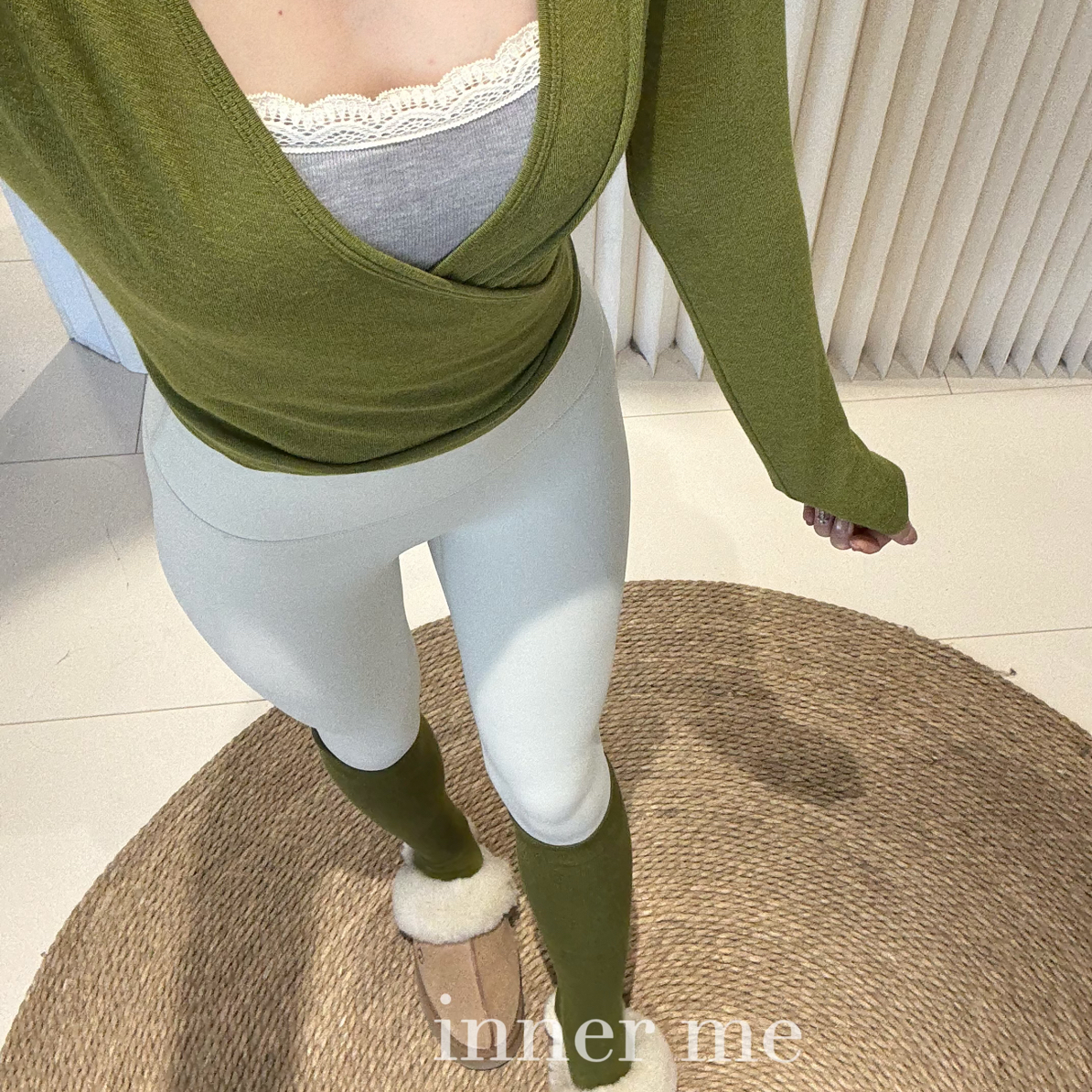 inner me 螺纹瑜伽袜 防滑瑜伽袜