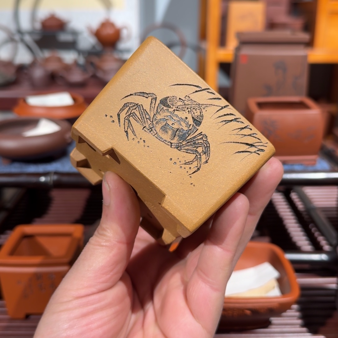 落***岸花盆紫砂原矿紫泥