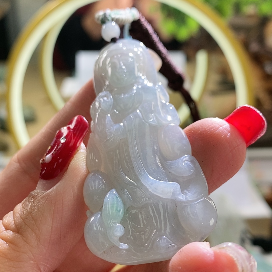 【闪购商品】翡翠颈饰未镶嵌观音