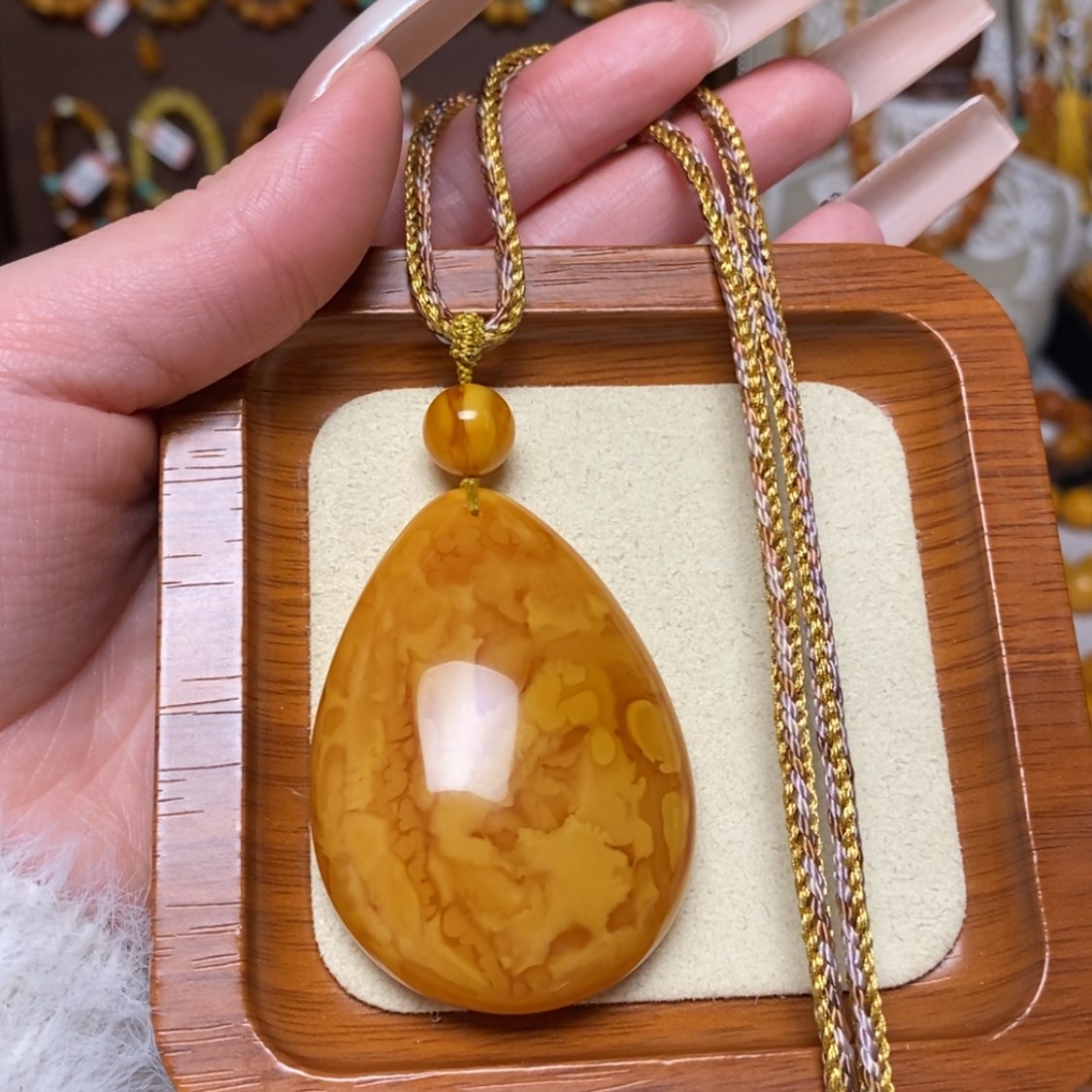 【闪购商品】蜜蜡颈饰未镶嵌项链