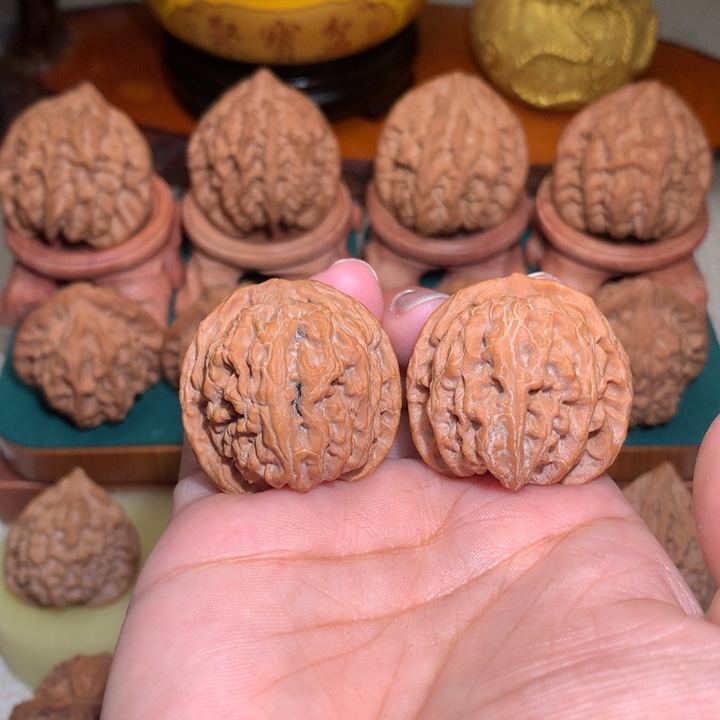 文玩核桃把件雪苹果手捻