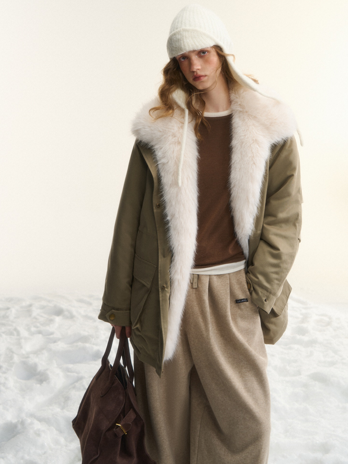 AsGony官方授权可拆卸毛领夹棉莱赛尔派克外套冬季