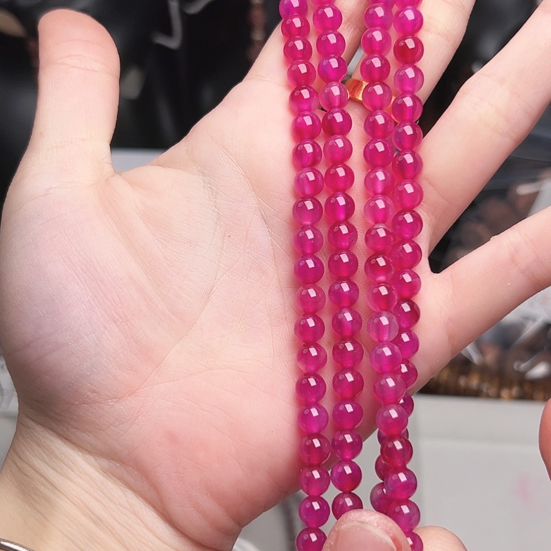 玛瑙/玉髓合金珠宝半成品h09 梅花玛瑙一条