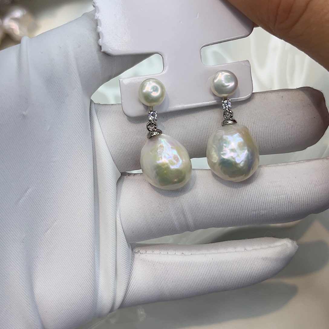 耳饰淡水珍珠合金