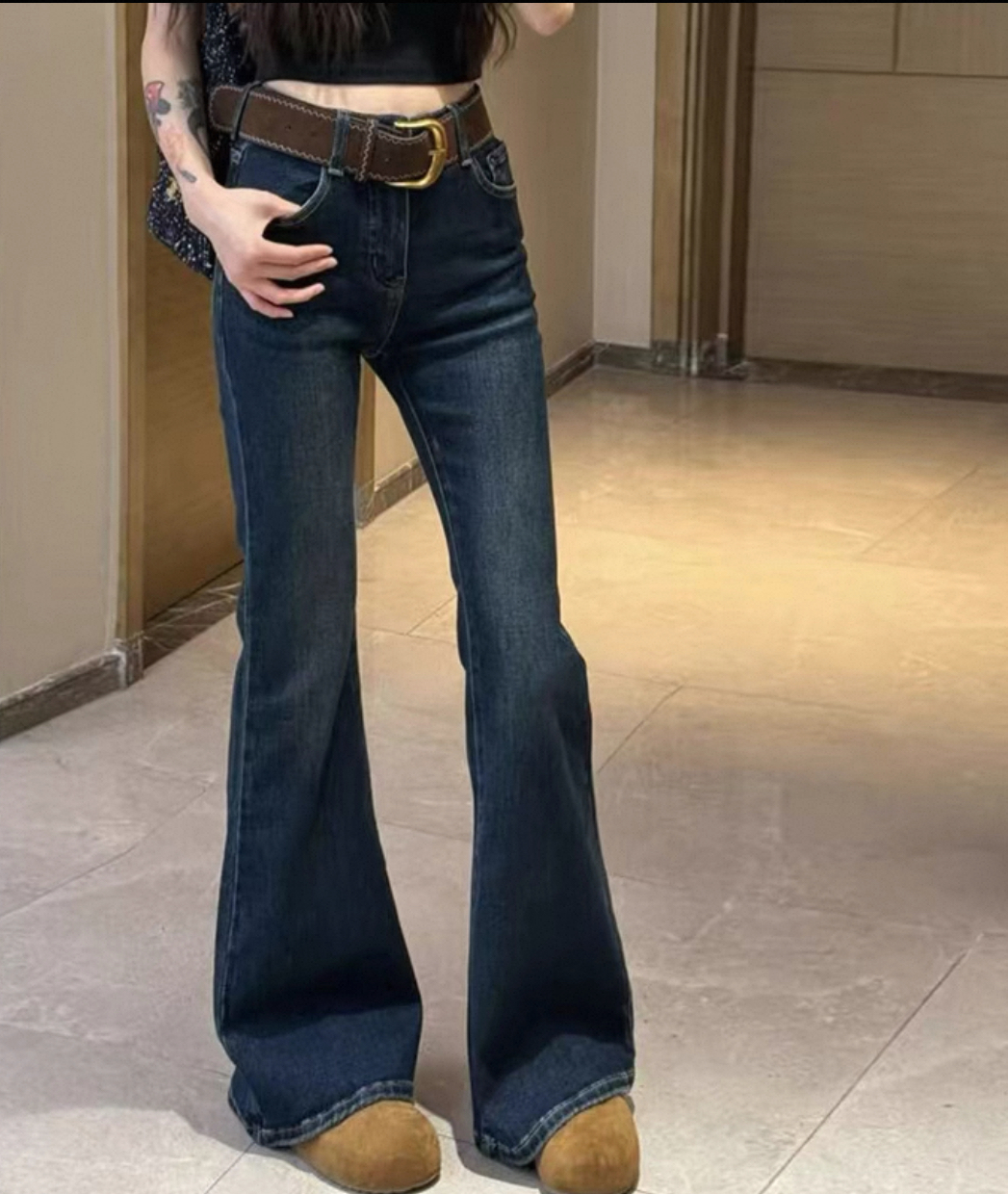 90386欧货时尚牛仔裤