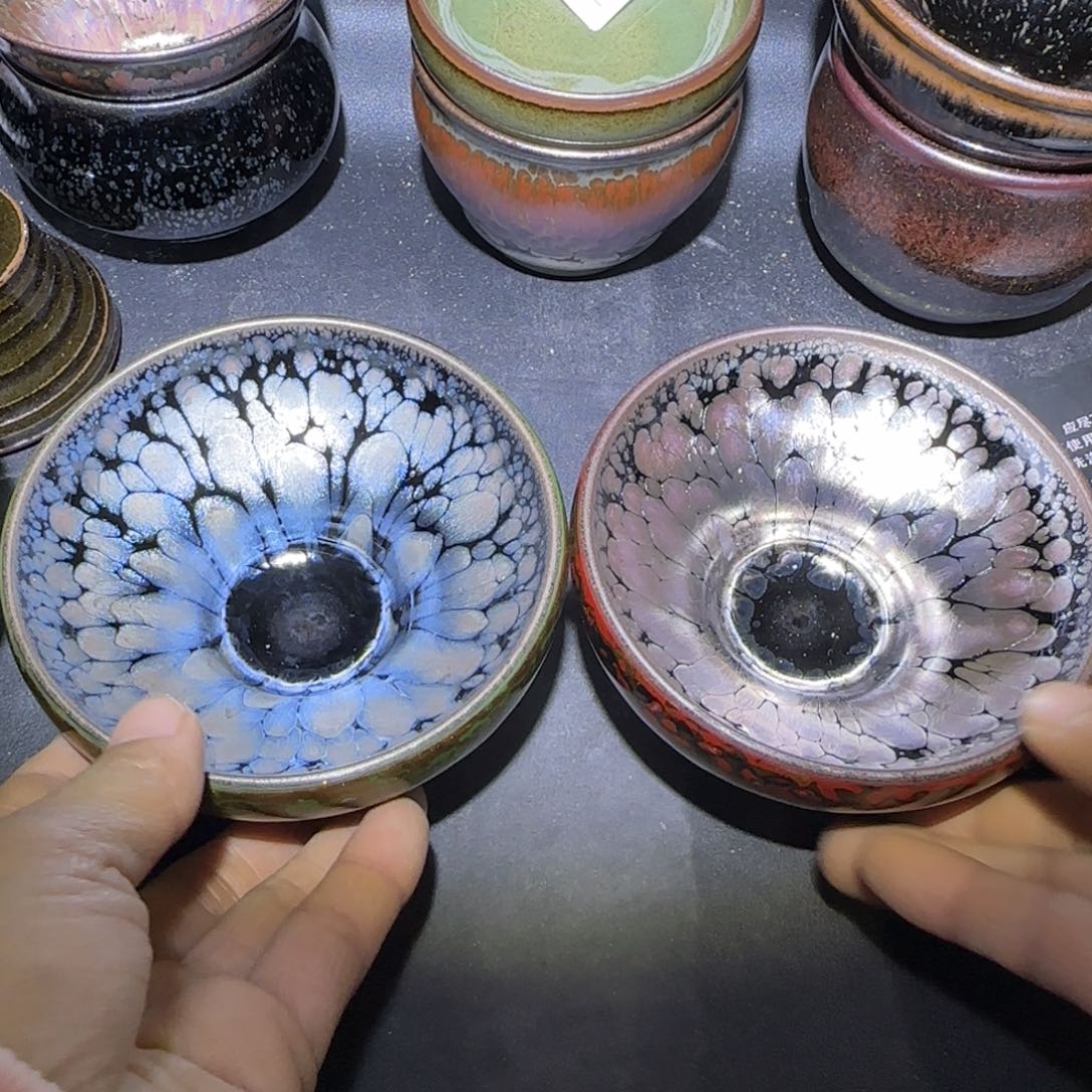 茶盏山*人福建盏茶器两只波大漆