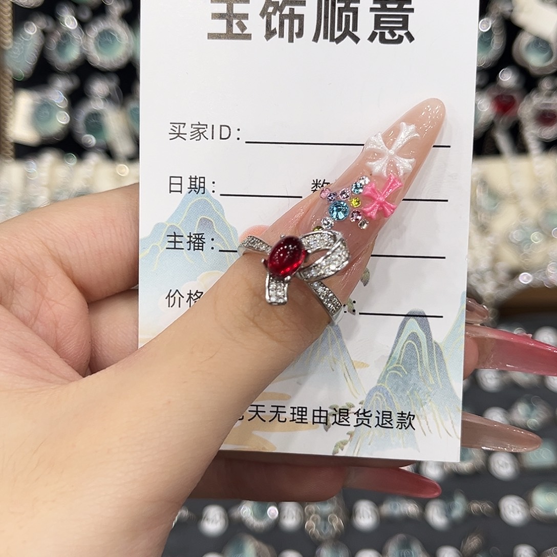 托帕石银S925镶嵌戒指