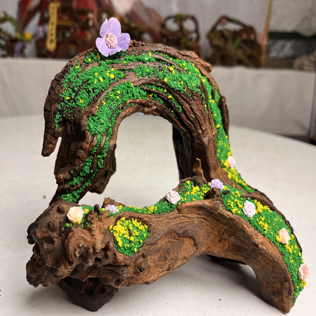 寄居蟹造景沉木接定制20.15.15