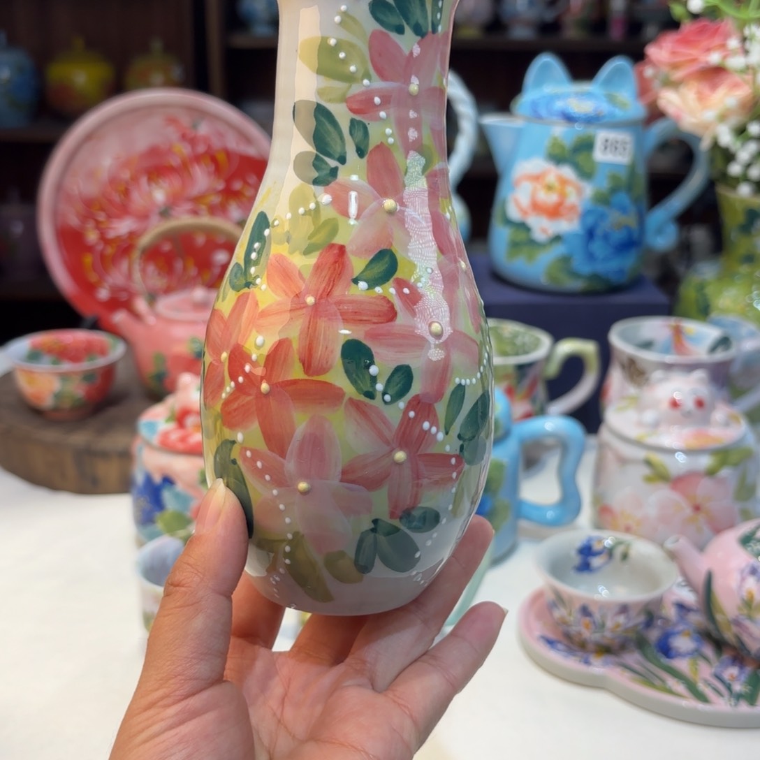 景德镇手绘高温釉下彩陶瓷茶具