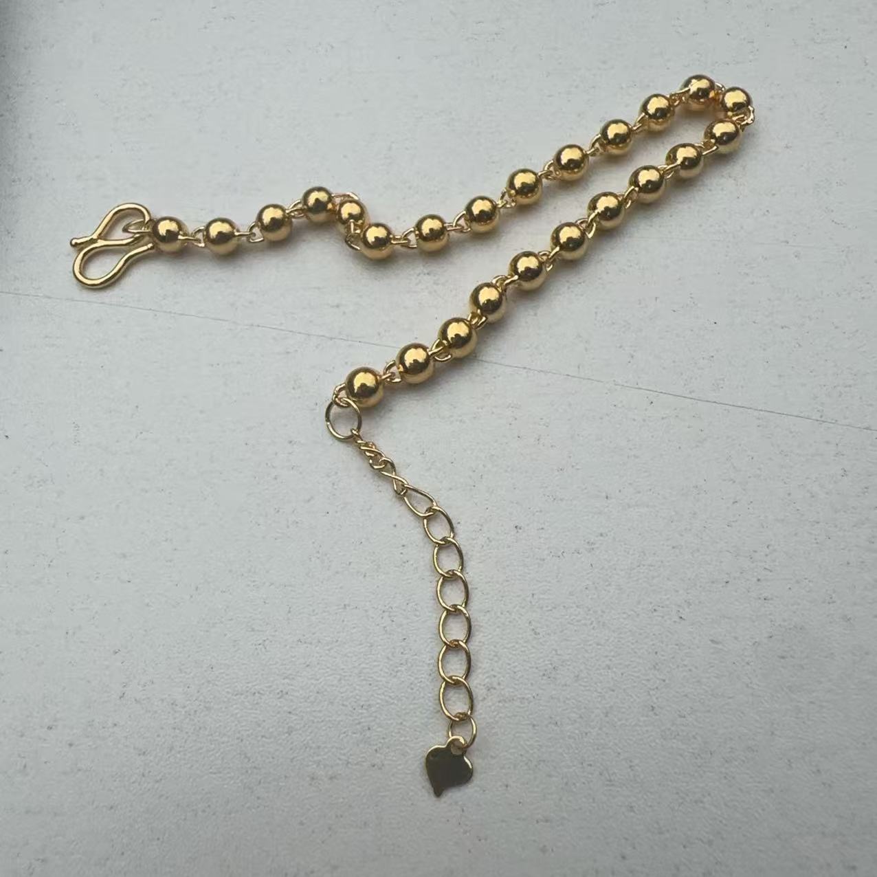 足金999卡4mm光珠手链