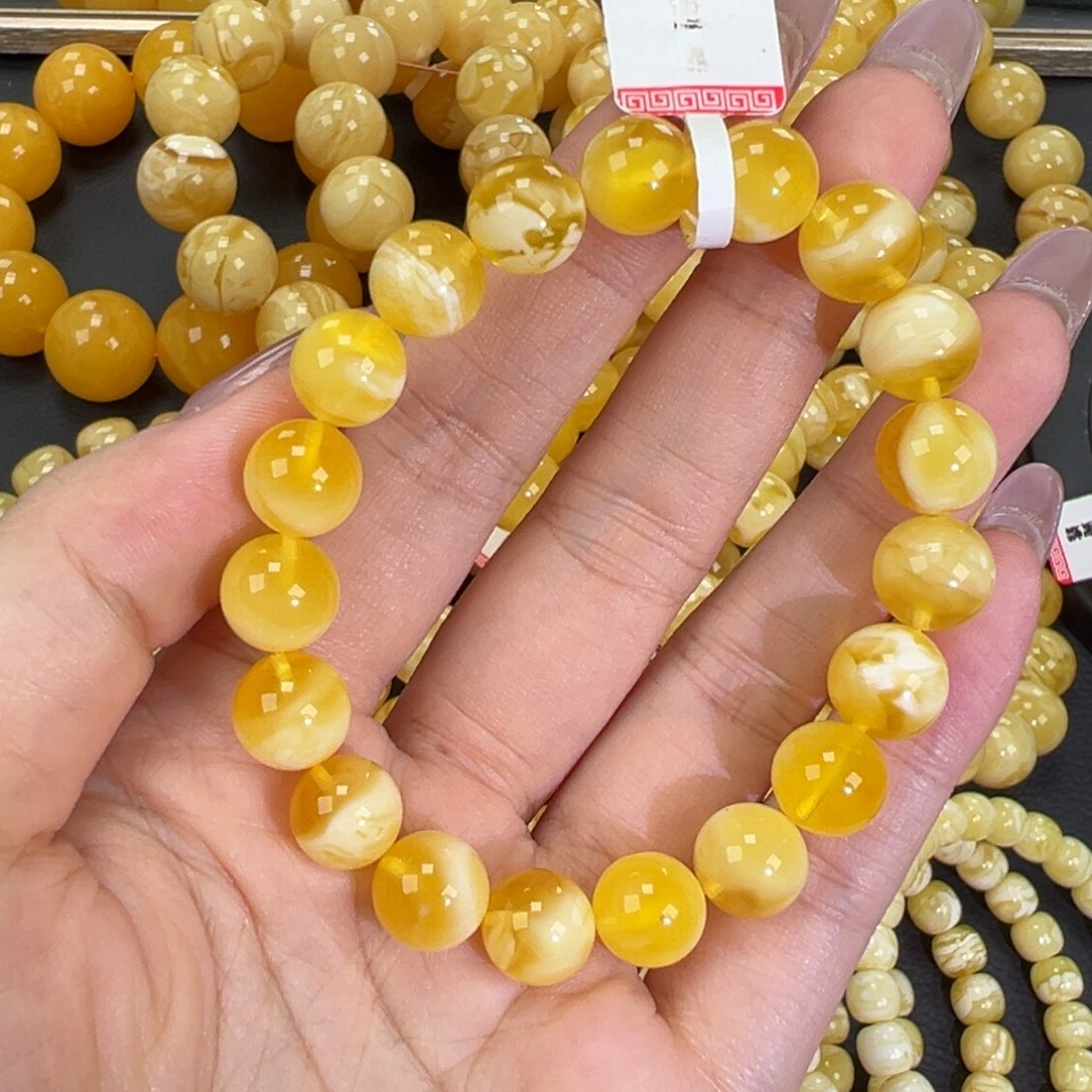 琥珀未镶嵌手链11.7
