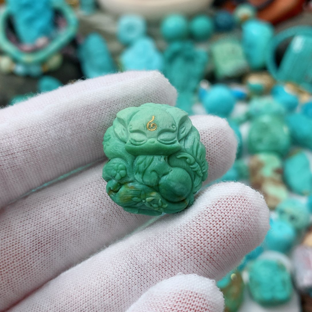 绿松石未镶嵌珠宝半成品