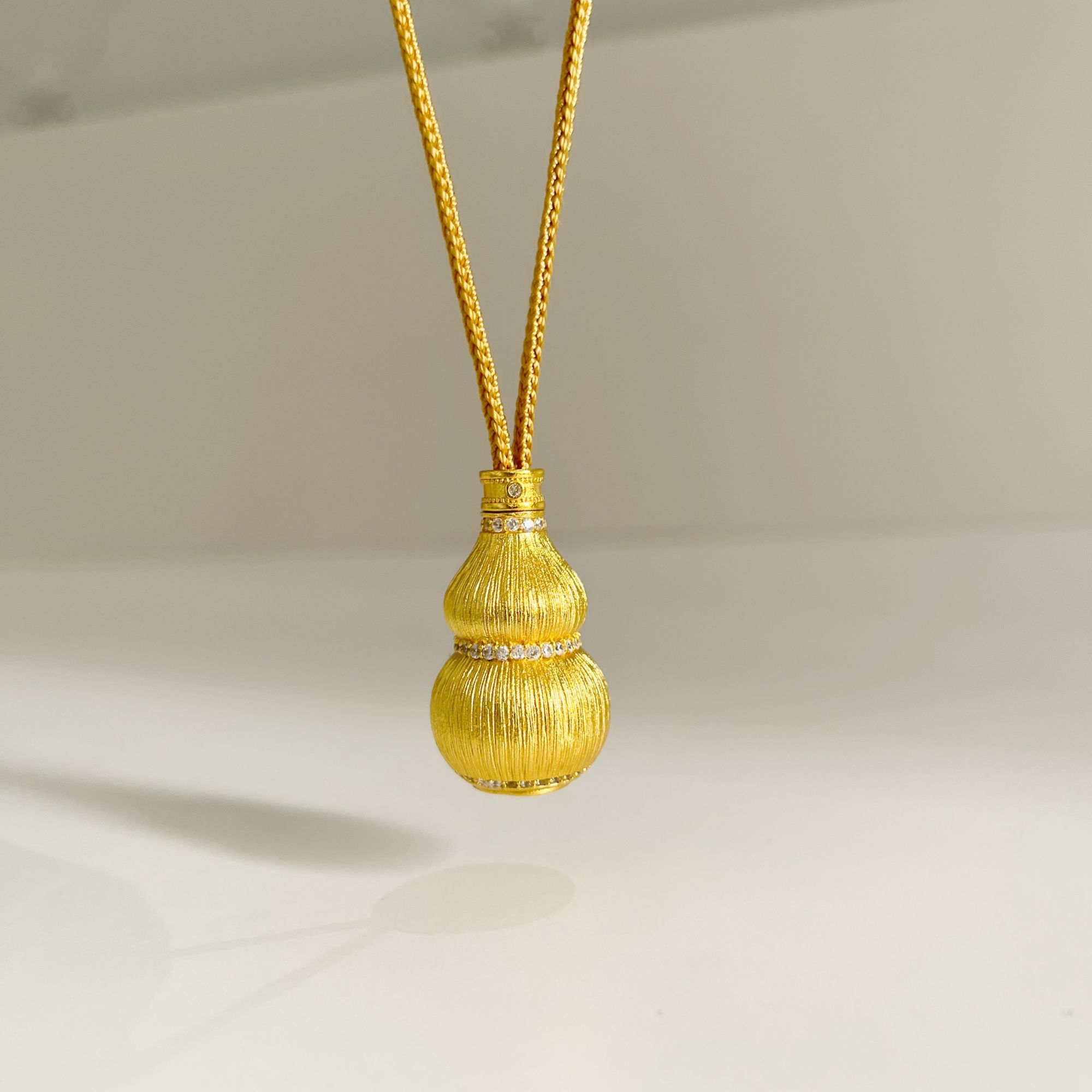 新中式手工拉丝葫芦财神送福葫芦葫芦吊坠项链