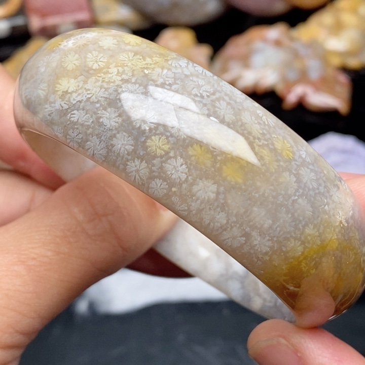 硅化珊瑚（珊瑚玉）手镯未镶嵌58