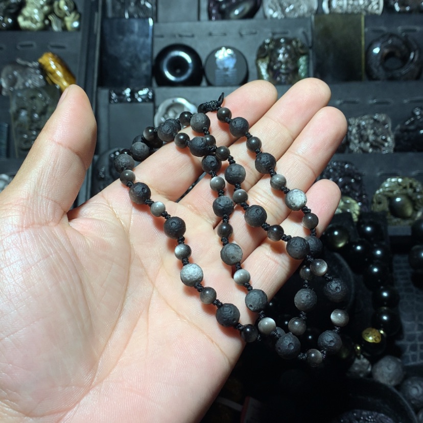 【闪购商品】黑曜岩珠宝奇石未镶嵌心****光